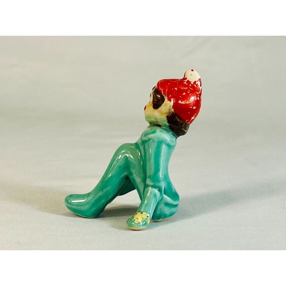Vintage 1950s Ceramic Pixie Christmas Elf Sitting - Picture 5 of 8
